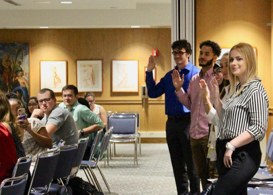 Central Connecticuts Student Government Association swore in its newly-elected senators last Wednesday. 