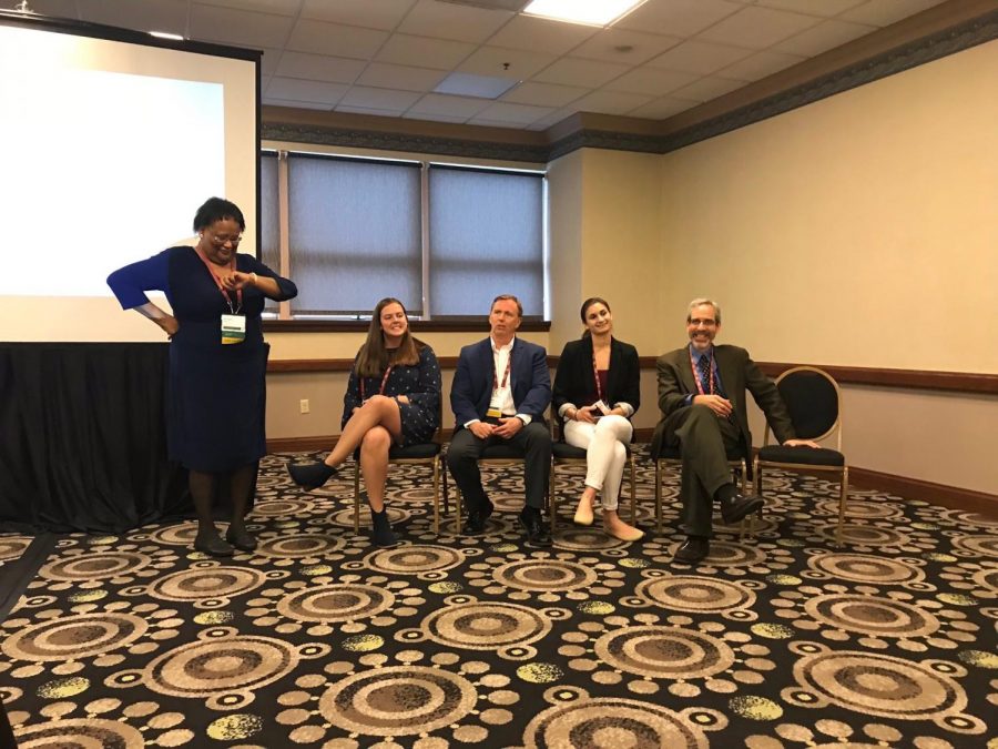 From Left, Dr. Vivian Martin, Bailey Vandiver, Frank Lomonte, Ruth Bruno and Matthew Kauffman.