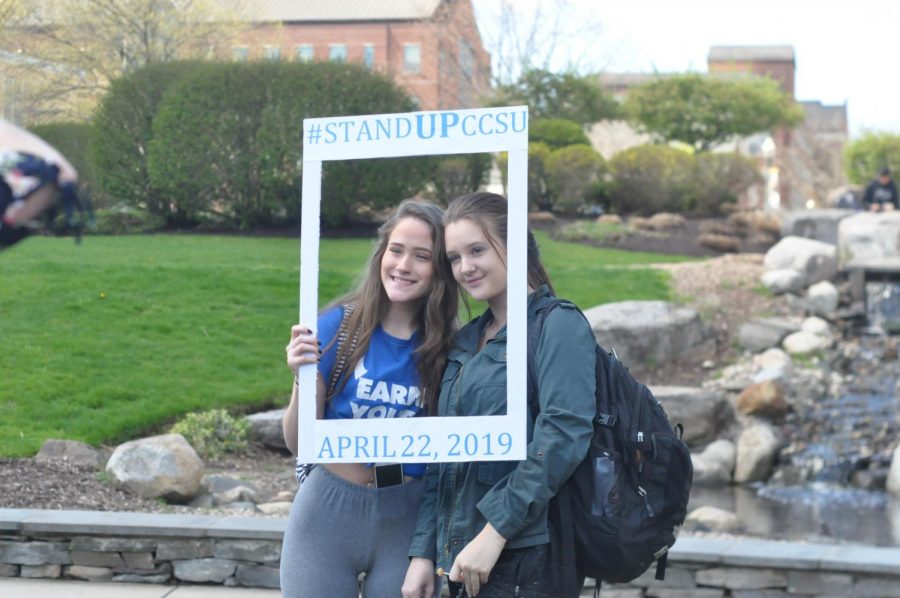 Students united to take a stand against sexual assault at Stand Up Day.