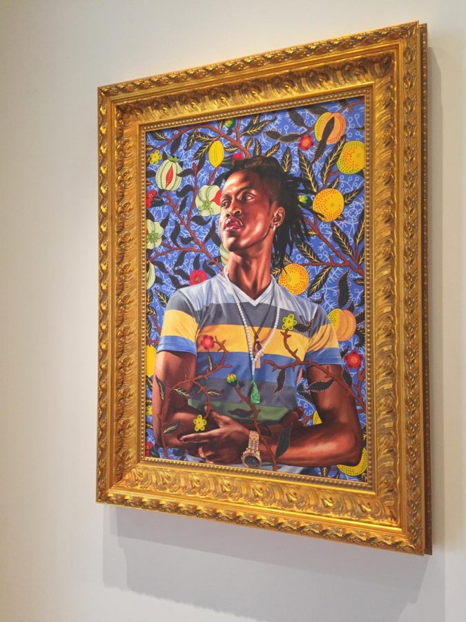 “Portrait of Toks Adewetan (The King of Glory),” is on display at the Wadsworth Atheneum in Hartford.