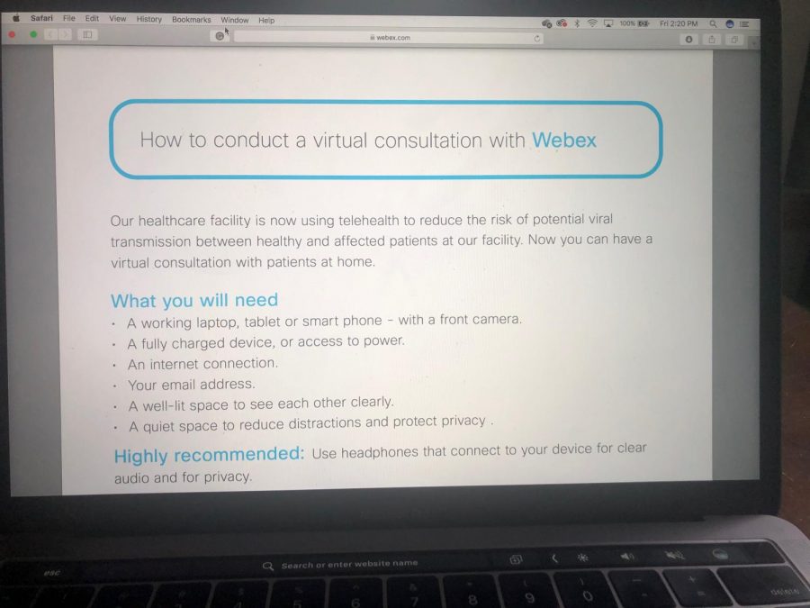 WebEx has provided health care workers a list of instructions on how to conduct a virtual session. 