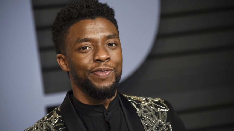 Chadwick Boseman at the Vanity Fair Oscar Party.