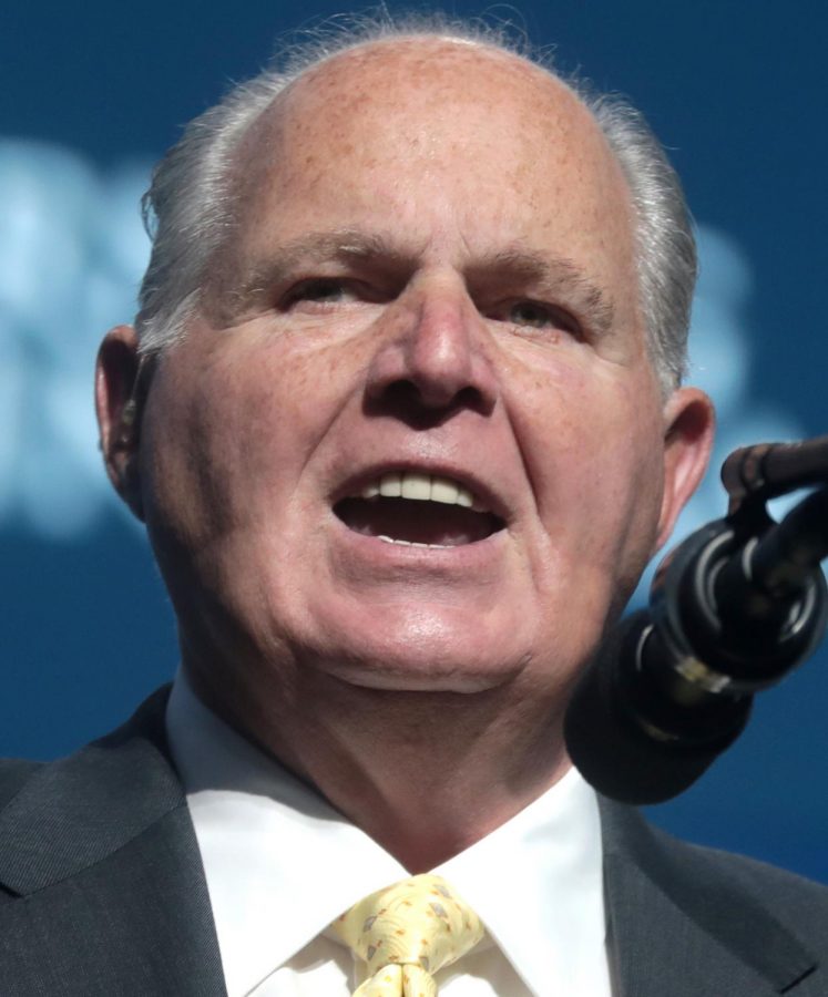 Rush Limbaugh speaking with attendees at the 2019 Student Action Summit hosted by Turning Point USA at the Palm Beach County Convention Center in West Palm Beach, Florida. (Gage Skidmore)