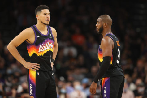Phoenix Suns star Devin Booker is looking to get even this season after a heartbreaking loss in the 2021 NBA Finals. (Photo by Christian Petersen/Getty Images)