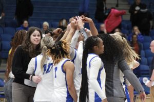 Womens Basketball Holds On for First Win