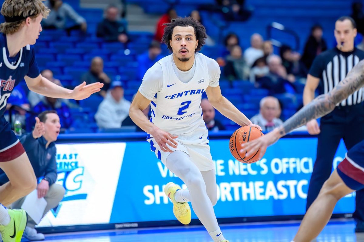 Devin Haid during Central's 87-66 win over FDU on Thursday, Feb. 6.