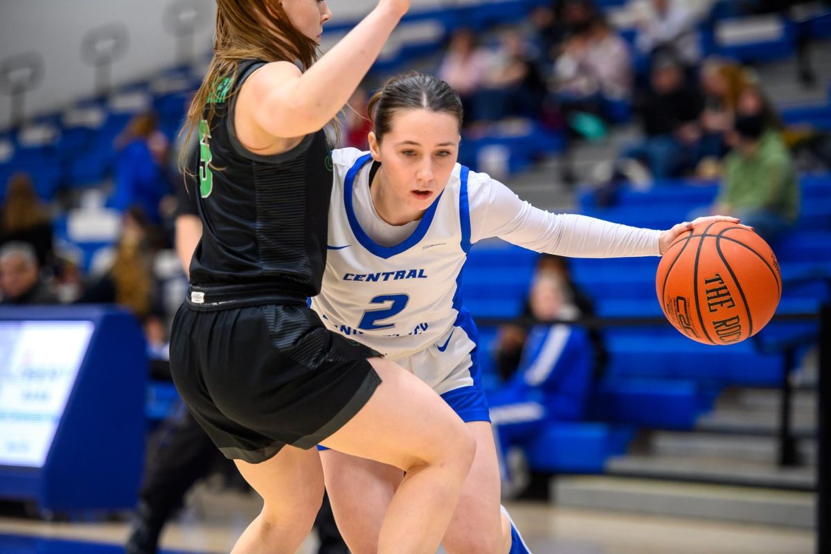 Belle Lanpher driving during Thursday's 62-61 win over Chicago State. 