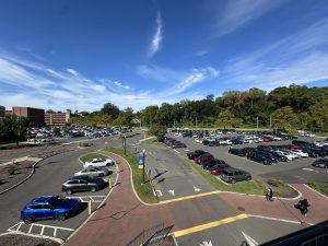 The hustle and bustle of 9:25 a.m. parking