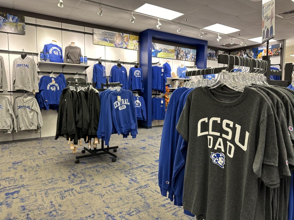 The CCSU school store offers plenty of options to show off school spirit