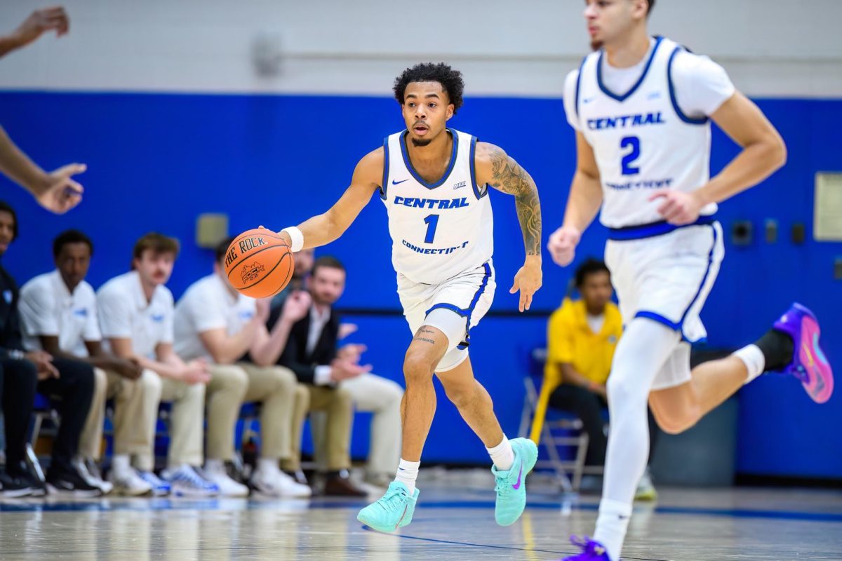 Senior guard Jay Rodgers (1) brings the ball up for the Blue Devils