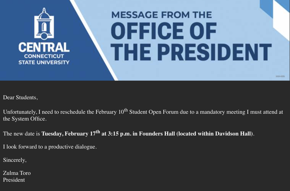 The email pictured details the specifics of the open forum
