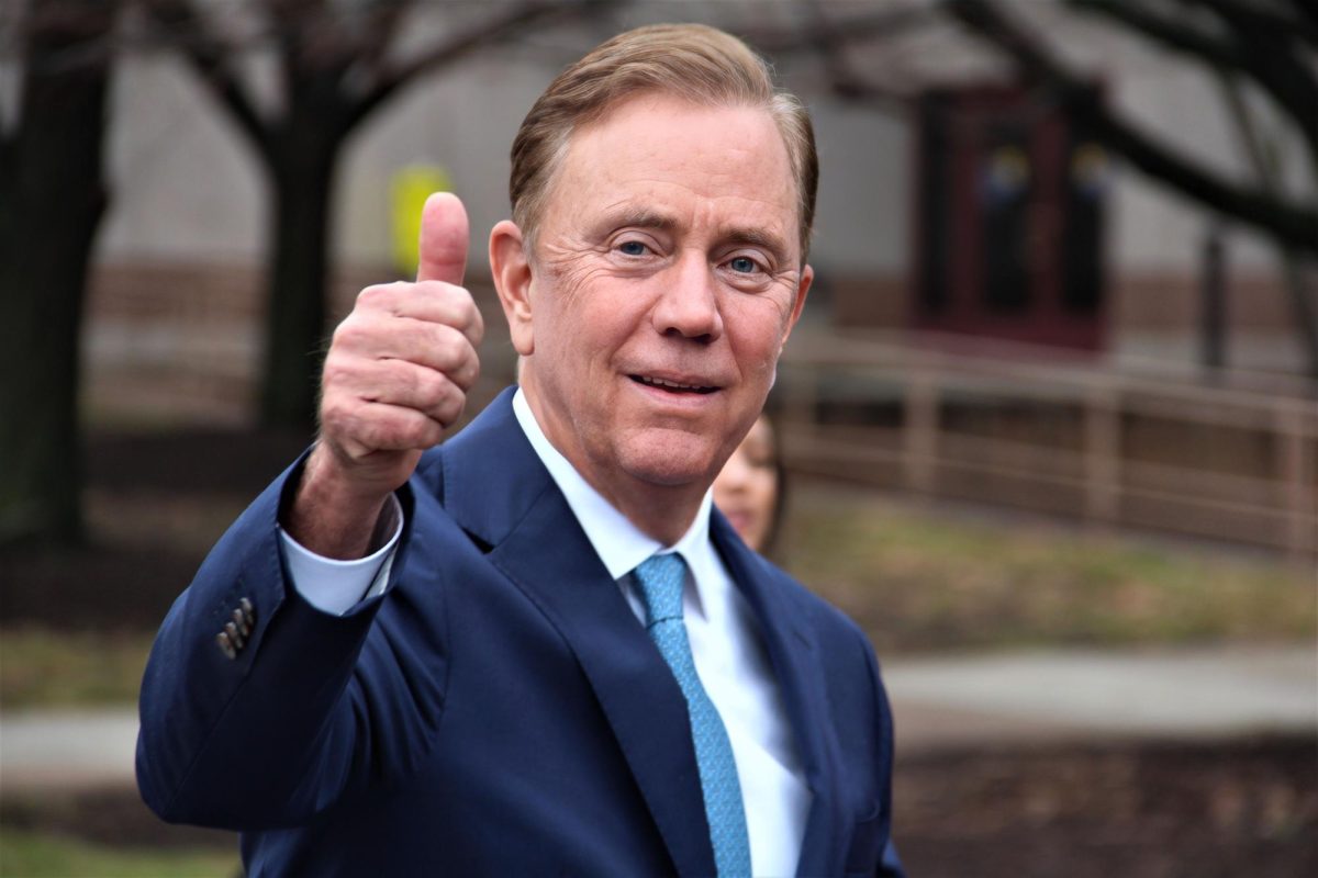 Connecticut Governor Ned Lamont following his second inauguration